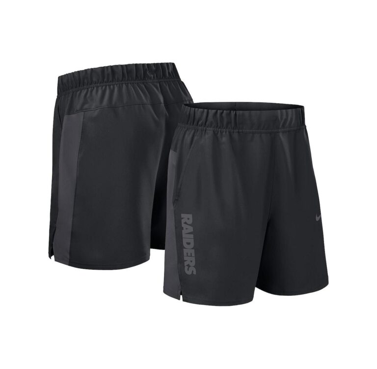 Men's Black Las Vegas Raiders Woven Victory Performance Shorts