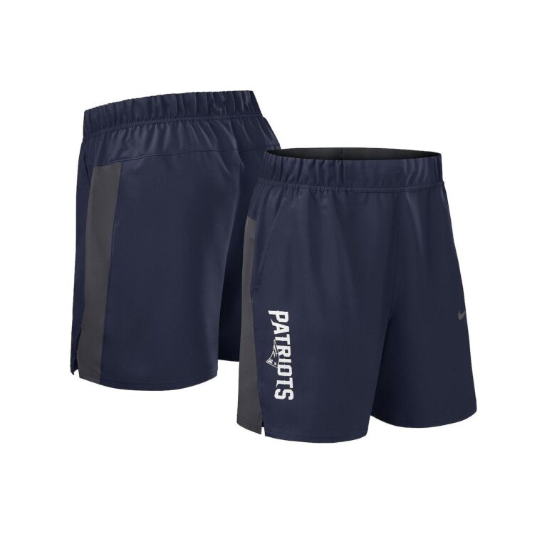 Men's Navy New England Patriots Woven Victory Performance Shorts