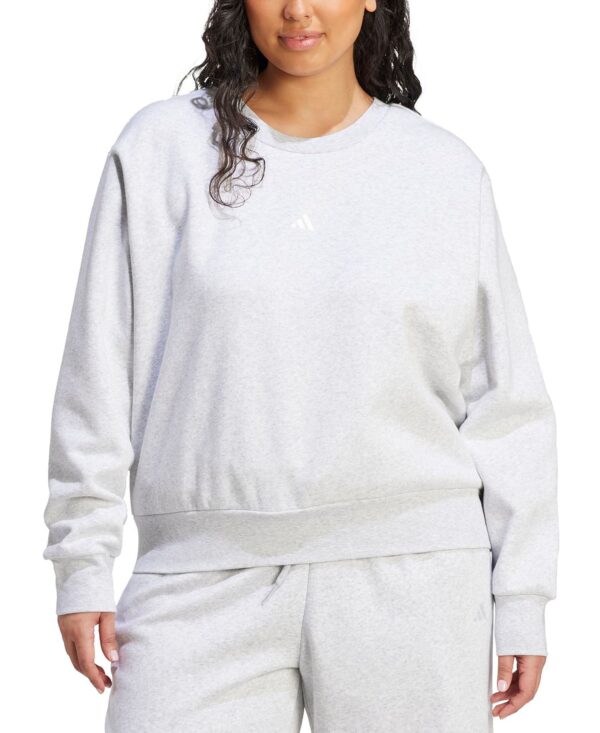 Plus Size Essentials Small-Logo Fleece Sweatshirt