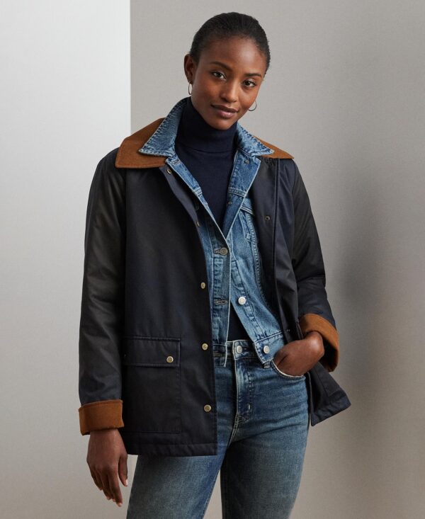 Women's Cord-Collar Waxed Jacket