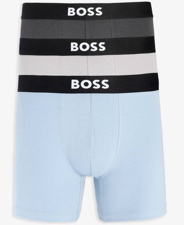 BOSS by Men's 3-Pack Logo Boxer Briefs