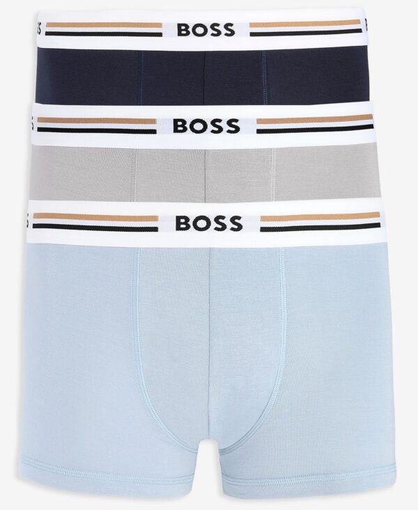 BOSS by Men's 3-Pack Logo Revive Trunks