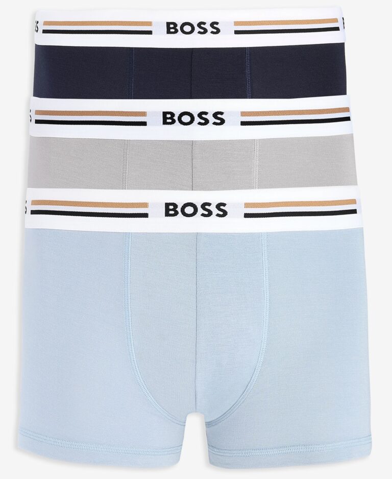 BOSS by Men's 3-Pack Logo Revive Trunks