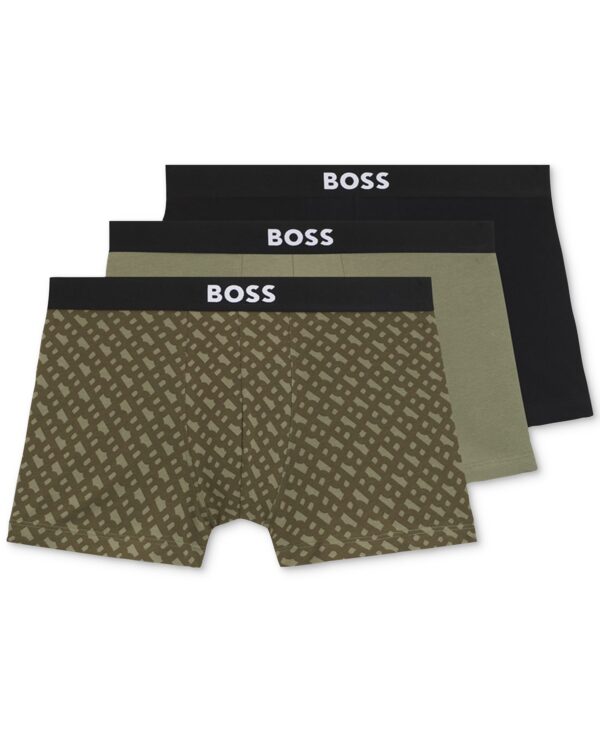 BOSS by Men's BOSS One 3-Pk. Logo Waistband Trunks