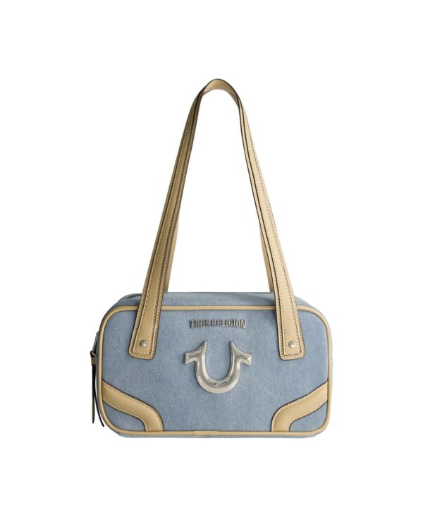Small Denim Bowling Satchel