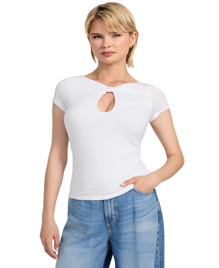 Women's Joey Cutout Cap-Sleeve Top