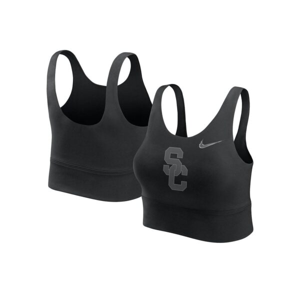 Women's Black USC Trojans Performance Longline Sports Bra