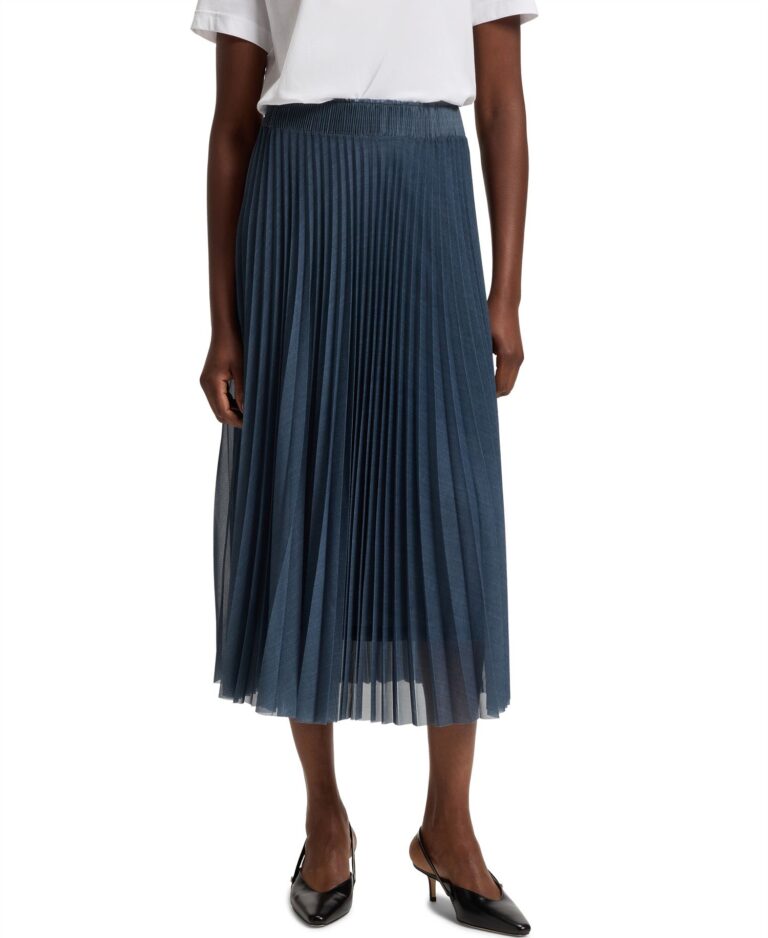 BOSS by Women's Plissé Pleated Lined Tulle Skirt