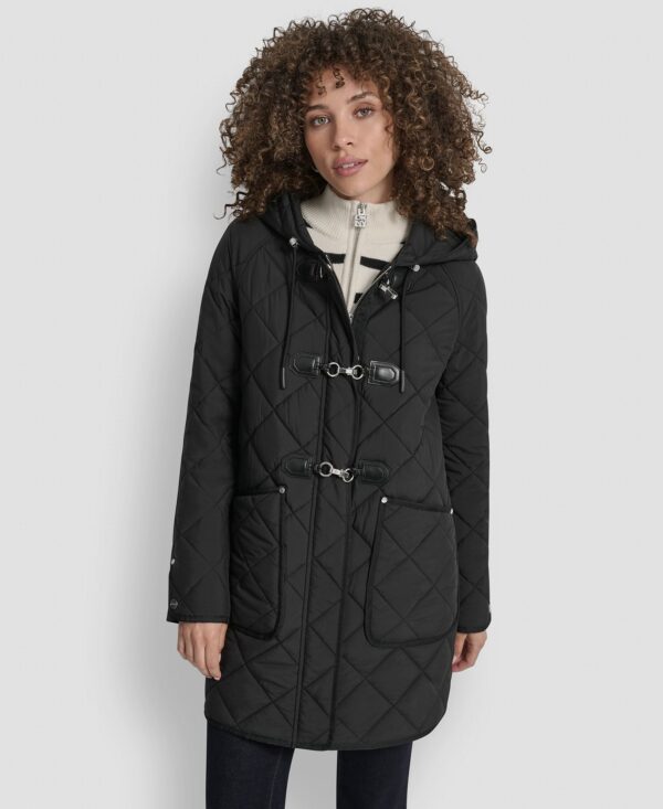 Women's Hooded Toggle Quilted Coat