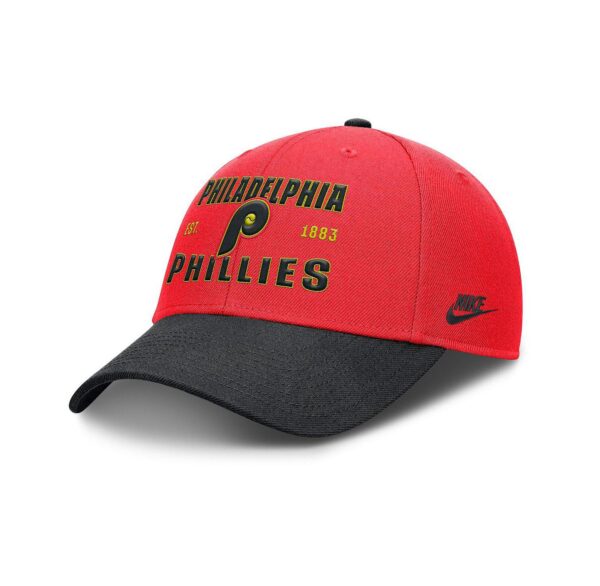 Men's Crimson/Black Philadelphia Phillies Neon 90s Rise Adjustable Hat