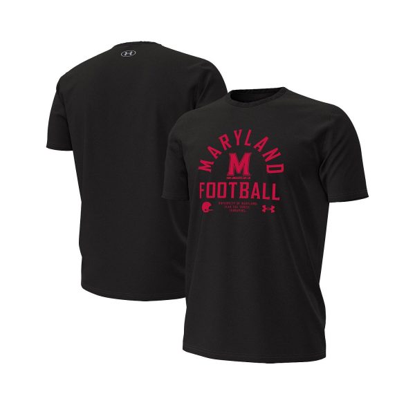 Men's Black Maryland Terrapins 2025 Sideline Football Performance T-Shirt