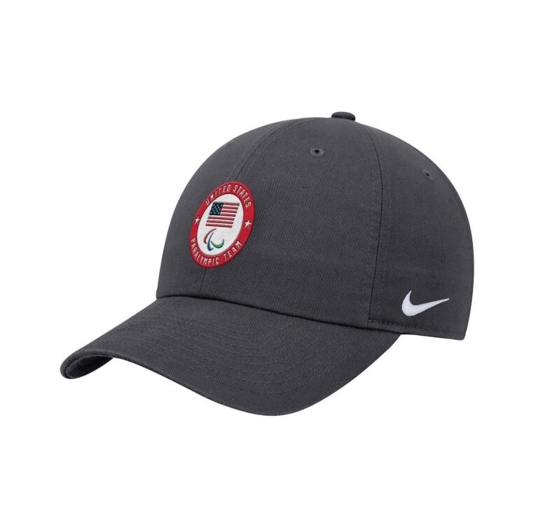 Men's Anthracite U.S. Paralympics Crest Logo Club Adjustable Hat