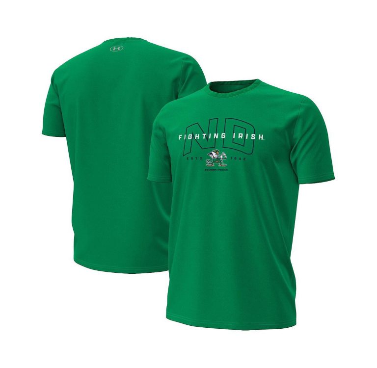Men's Green Notre Dame Fighting Irish Overlay Performance T-Shirt