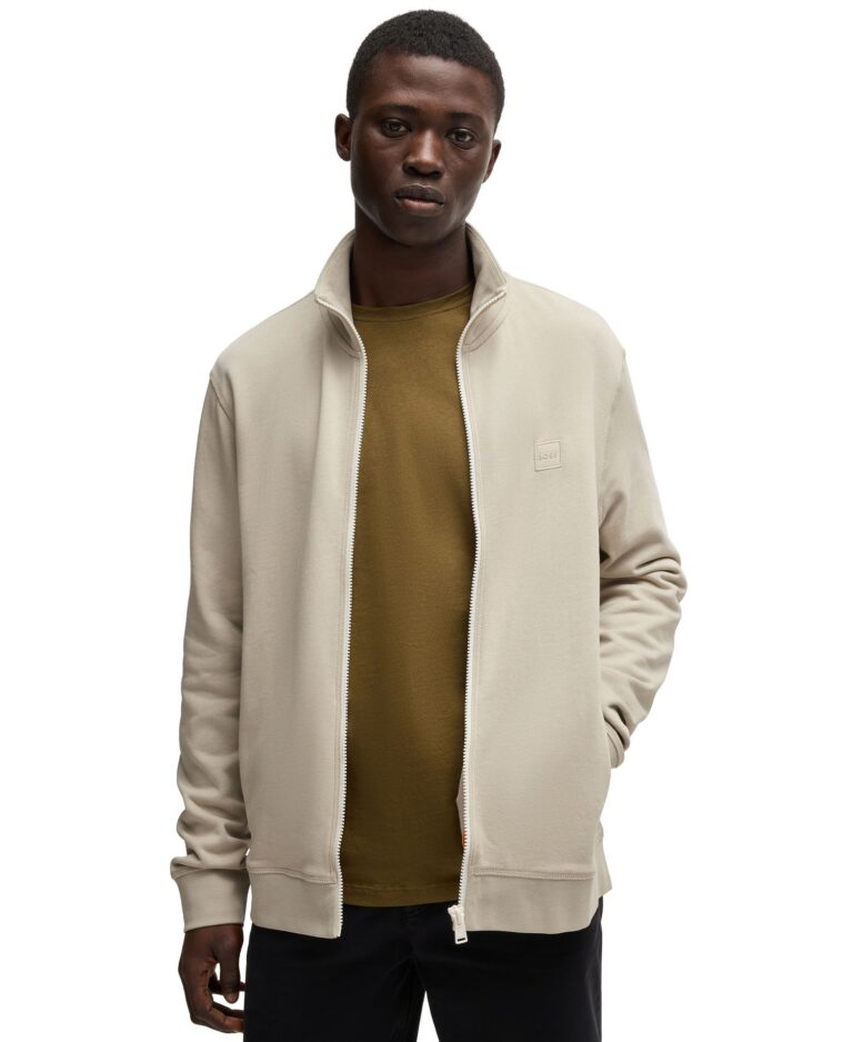 Men's Cotton-Jersey Logo Badge Jacket