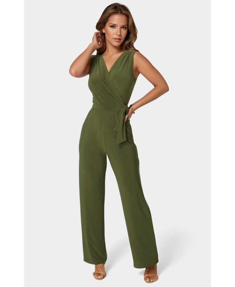 Women's Jersey Wrap Tie Jumpsuit