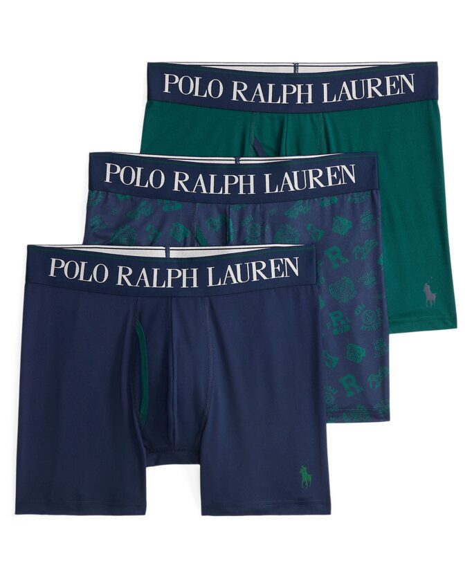 Men's 3-Pack Cooling Microfiber Elastic Waist Boxer Briefs