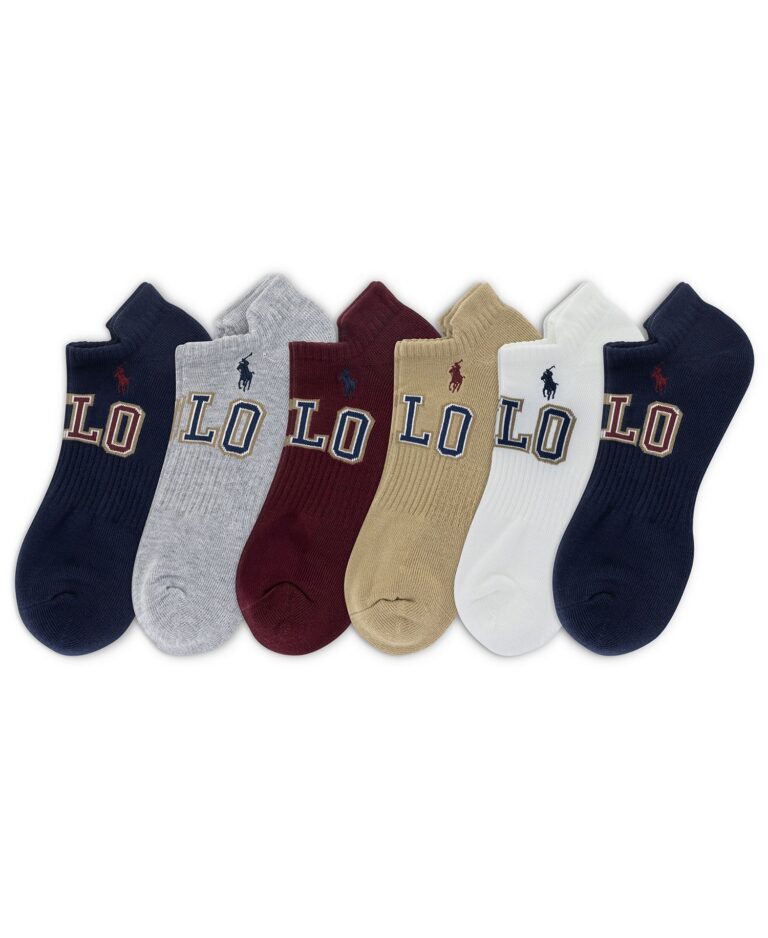 Men's 6-Pack Varsity Logo Low Cut Socks