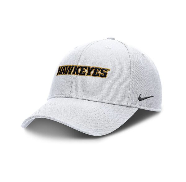 Men's White Iowa Hawkeyes 2025 On-Field Rise Performance Adjustable Hat