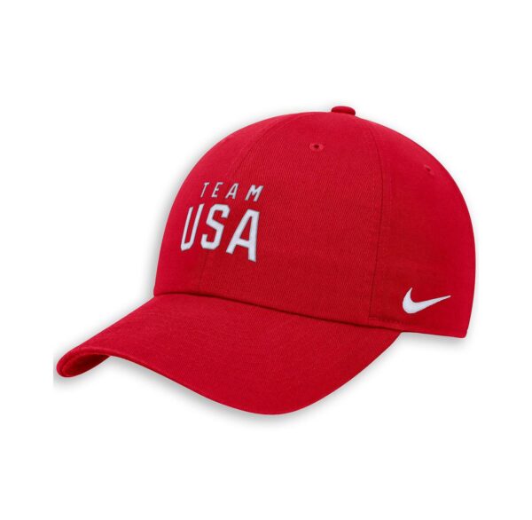 Big Boys and Girls Red Team USA Club Adjustable Hat