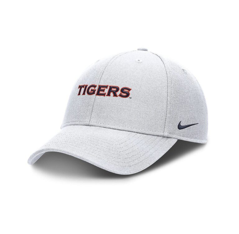 Men's White Auburn Tigers 2025 On-Field Gameday Rise Adjustable Hat