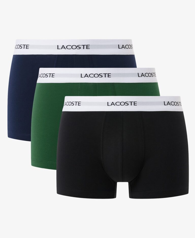 Men's 3-Pack Cotton Stretch White Waistband Trunks