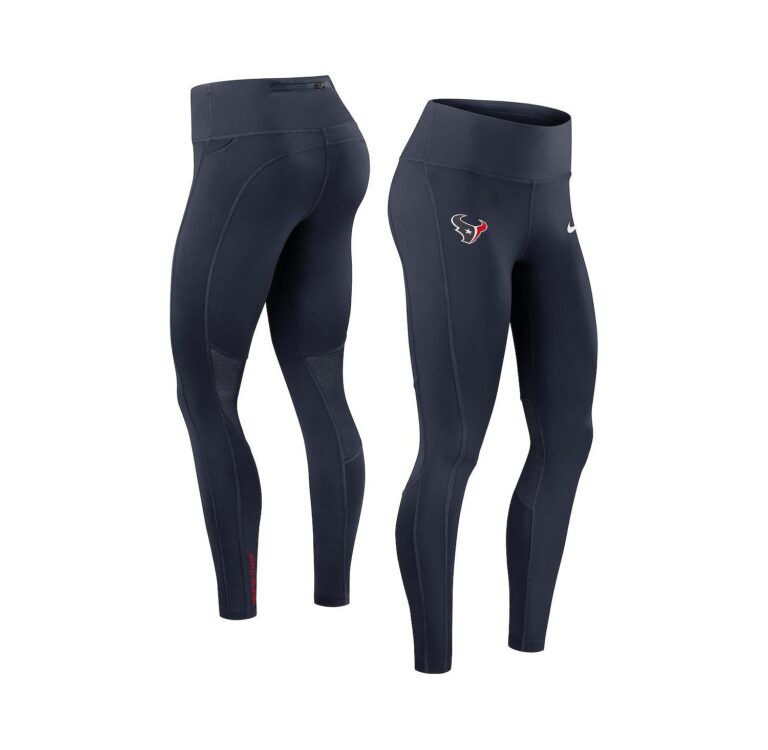 Women's Navy Houston Texans Primetime Epic Fast Performance Leggings