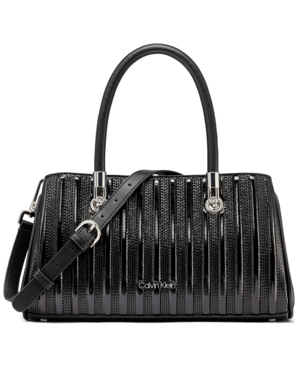 Brigette Patent Piping East West Convertible Satchel