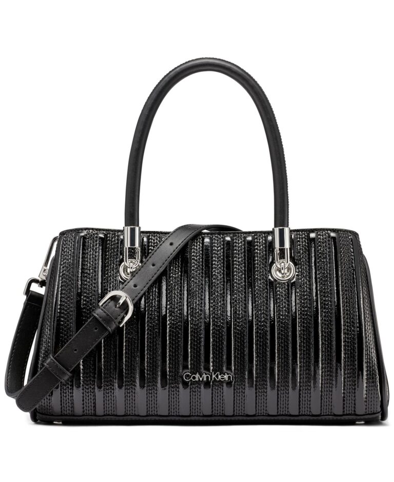 Brigette Patent Piping East West Convertible Satchel