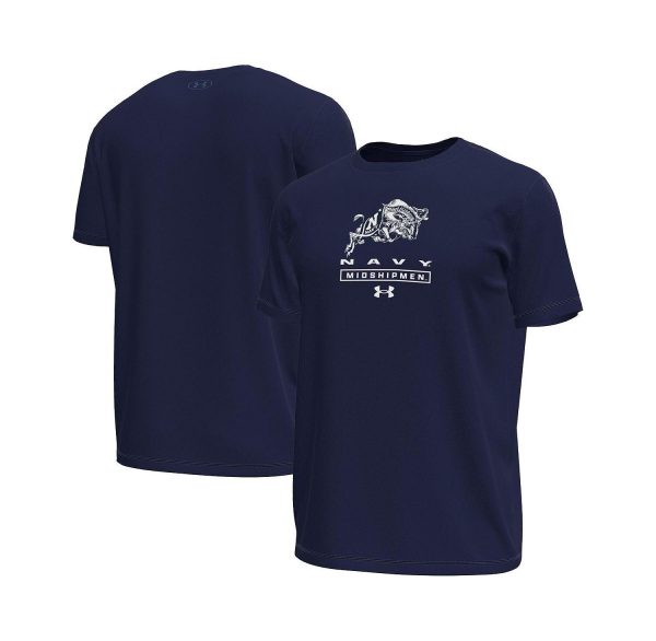 Men's Navy Midshipmen Stack Stretch Performance T-Shirt