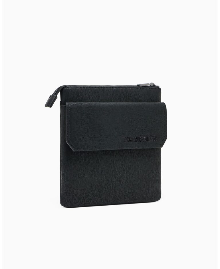 Men's Faux-Leather Crossbody Bag