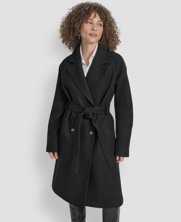 Women's Belted Notch Collar Coat
