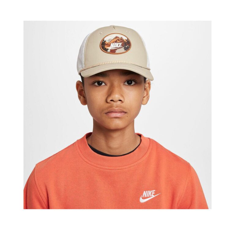 Big Boys and Girls Khaki Rise Trucker Adjustable Hat