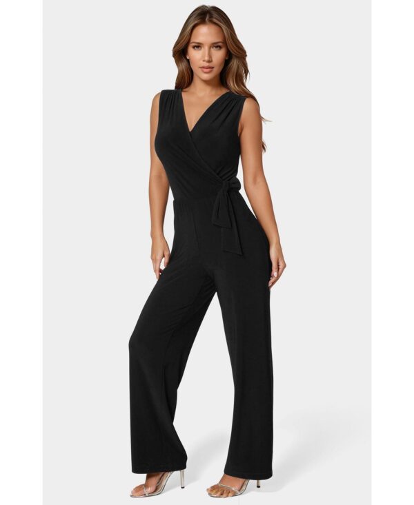 Women's Jersey Wrap Tie Jumpsuit