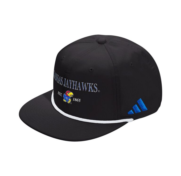 Men's and Women's Black Kansas Jayhawks Seasonal Rope Adjustable Hat