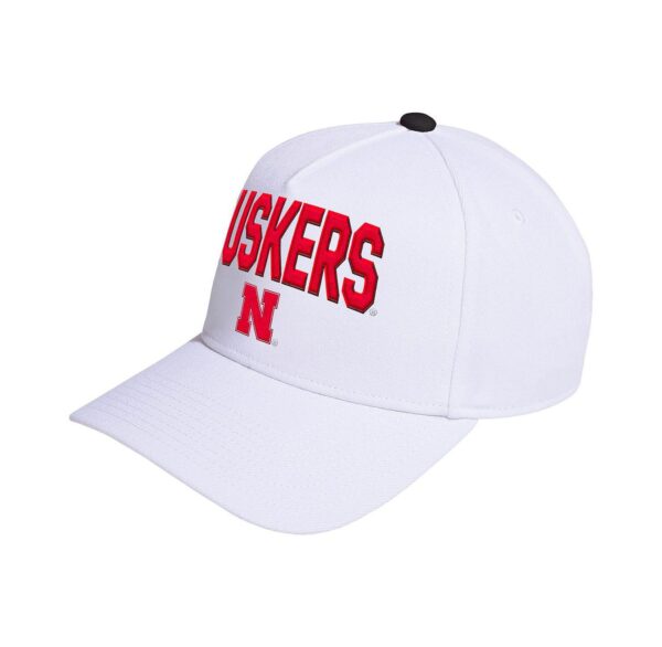Men's and Women's White Nebraska Huskers Locker Room A-Frame Adjustable Hat