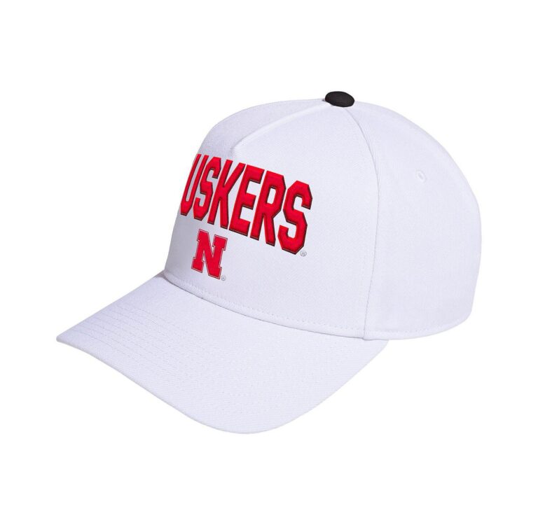 Men's and Women's White Nebraska Huskers Locker Room A-Frame Adjustable Hat