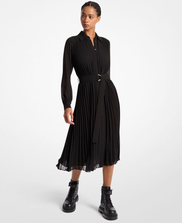 MICHAEL Women's Pleated Shirt Dress