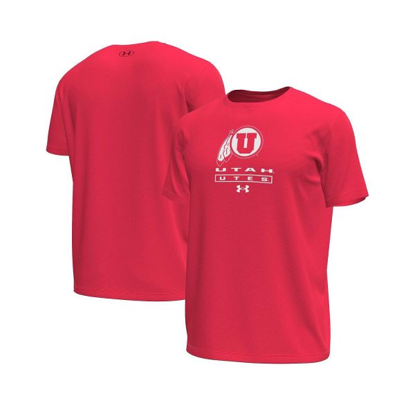 Men's Red Utah Utes Stack Stretch Performance T-Shirt