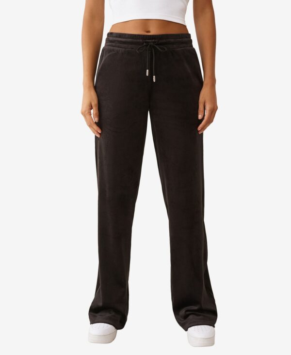 Women's Crystal Velour Straight Leg Pants