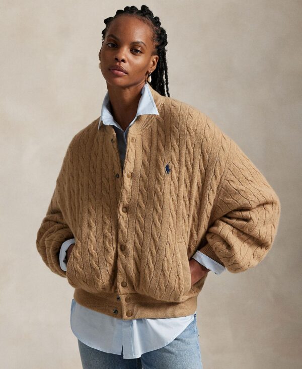 Women's Cable Bomber Jacket