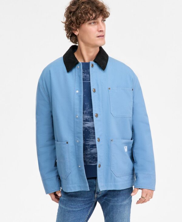 HUGO by Men's Brams Contrast-Collar Flannel-Lined Jacket