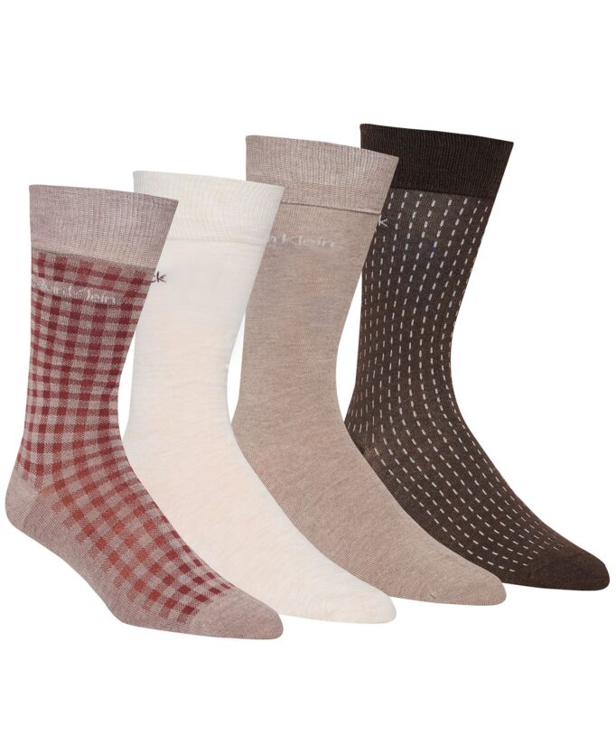 Men's 4-Pack Dress Crew Socks