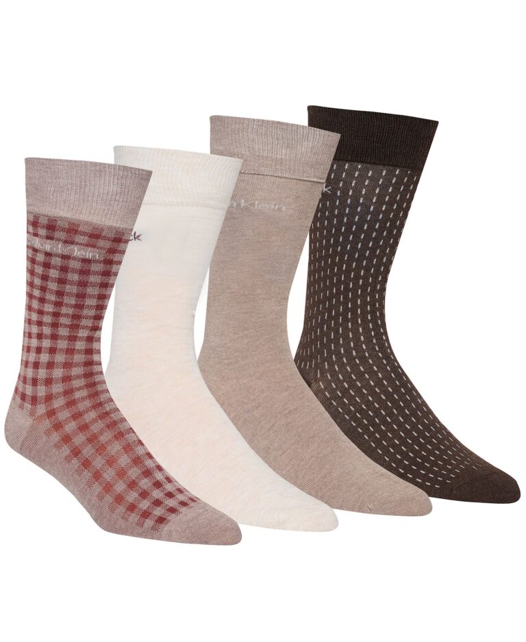 Men's 4-Pack Dress Crew Socks
