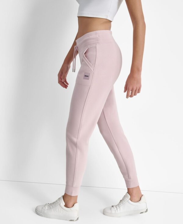 Women's Tonal Logo Patch Rib Trim Side Pockets Jogger