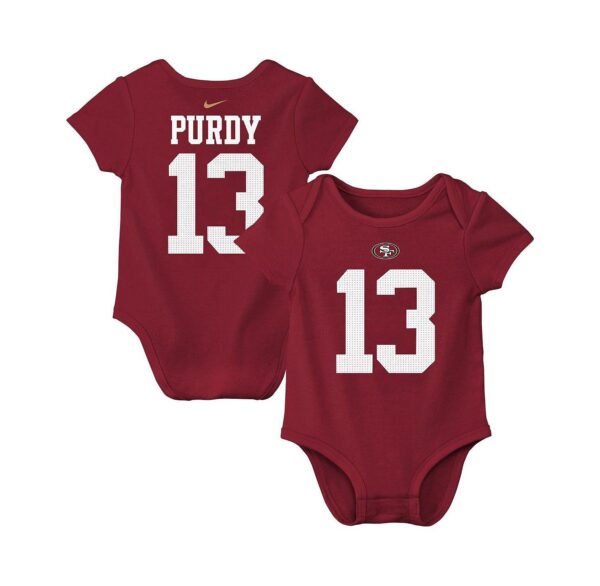 Baby Boys and Girls Brock Purdy Scarlet San Francisco 49ers Player Name Number Bodysuit