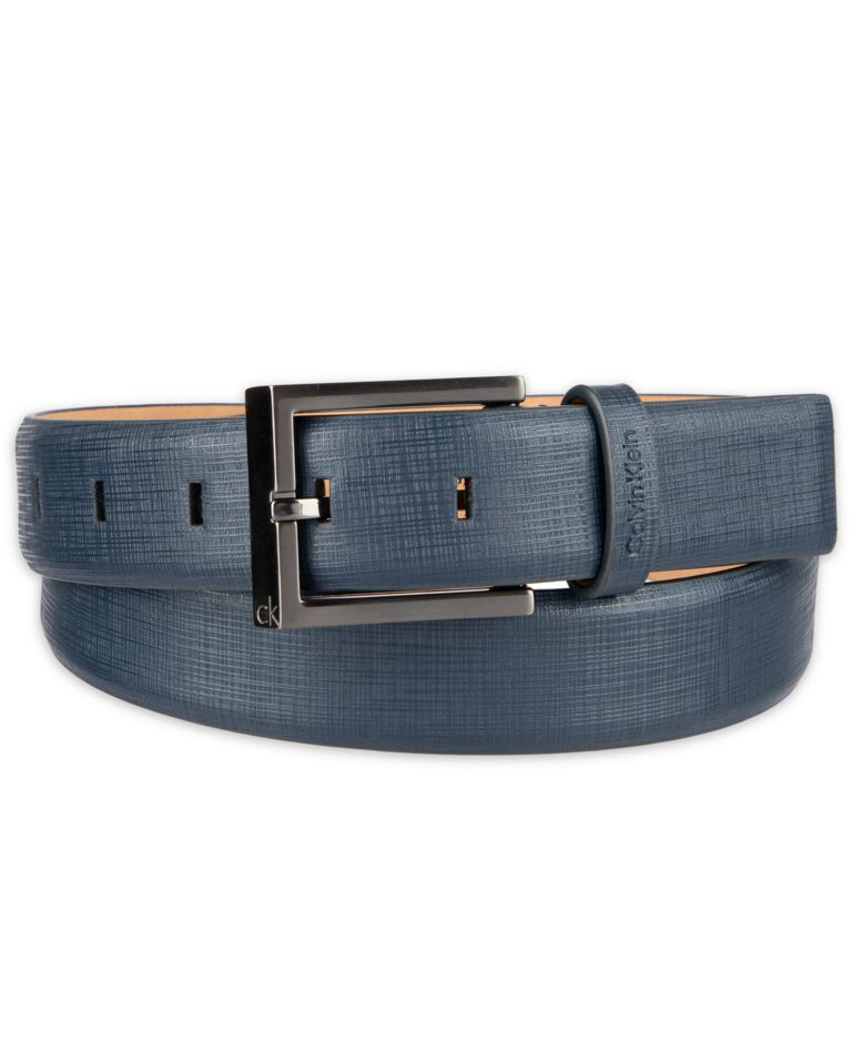 Sleek Saffiano Dress Belt