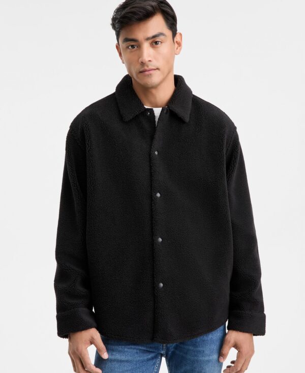 Men's Ebolt Solid-Color Fleece Shirt Jacket