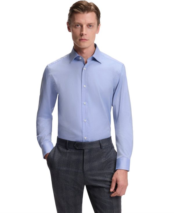BECKHAM x BOSS Men's Oxford Cotton Slim-Fit Dress Shirt