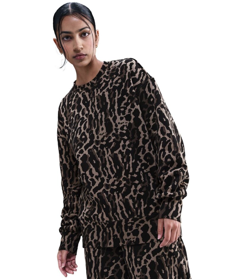 Women's Phoenix Fleece Oversized Printed Crew-Neck Sweatshirt