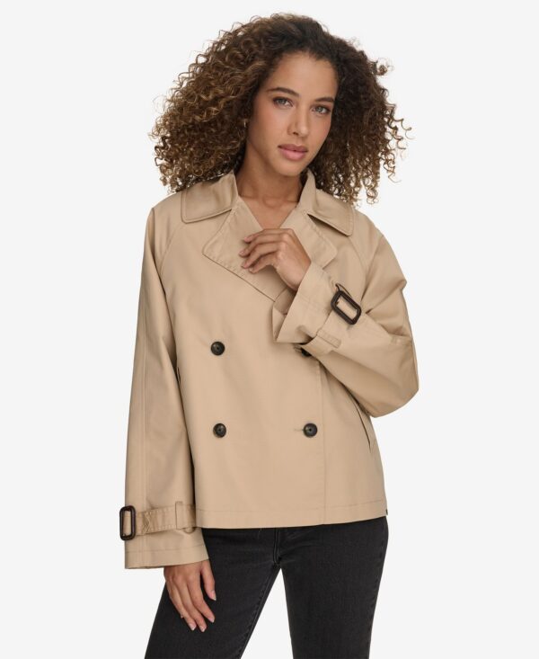 Women's Regular Short Double Breasted Trench Coat